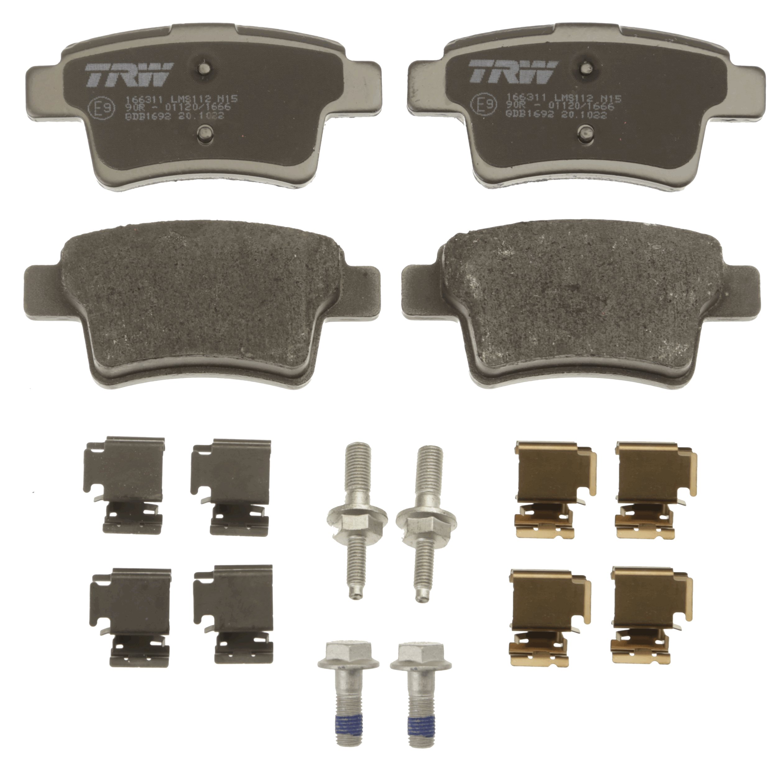 Trw GDB1692 Pastiglie Freno Set Di 4 Para Citroen C4 Picasso I Mpv/Space Wagon (Ud_) 2006-2015 Assale Posteriore E Altri Veicoli - 2