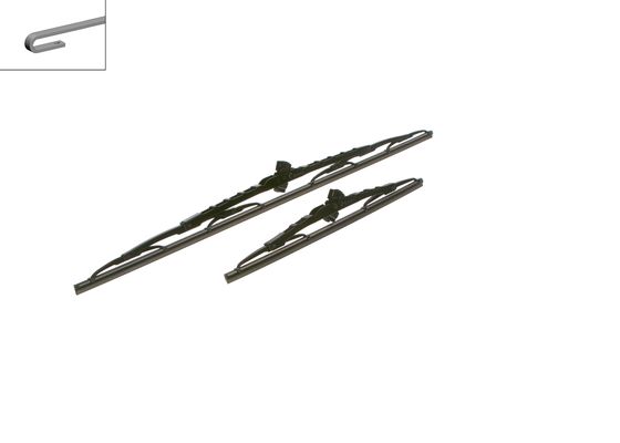 Bosch Tergicristalli Coppia Spazzole Spazzole Anteriore | Tipo: Standard | Lunghezza 1: 600Mm | Lunghezza 2: 340Mm 3 397 010 270