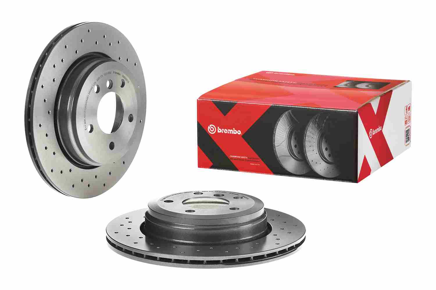 Brembo Xtra 09.9425.1X - Disco Freno Forato Posteriore, Set Di 2 - 2