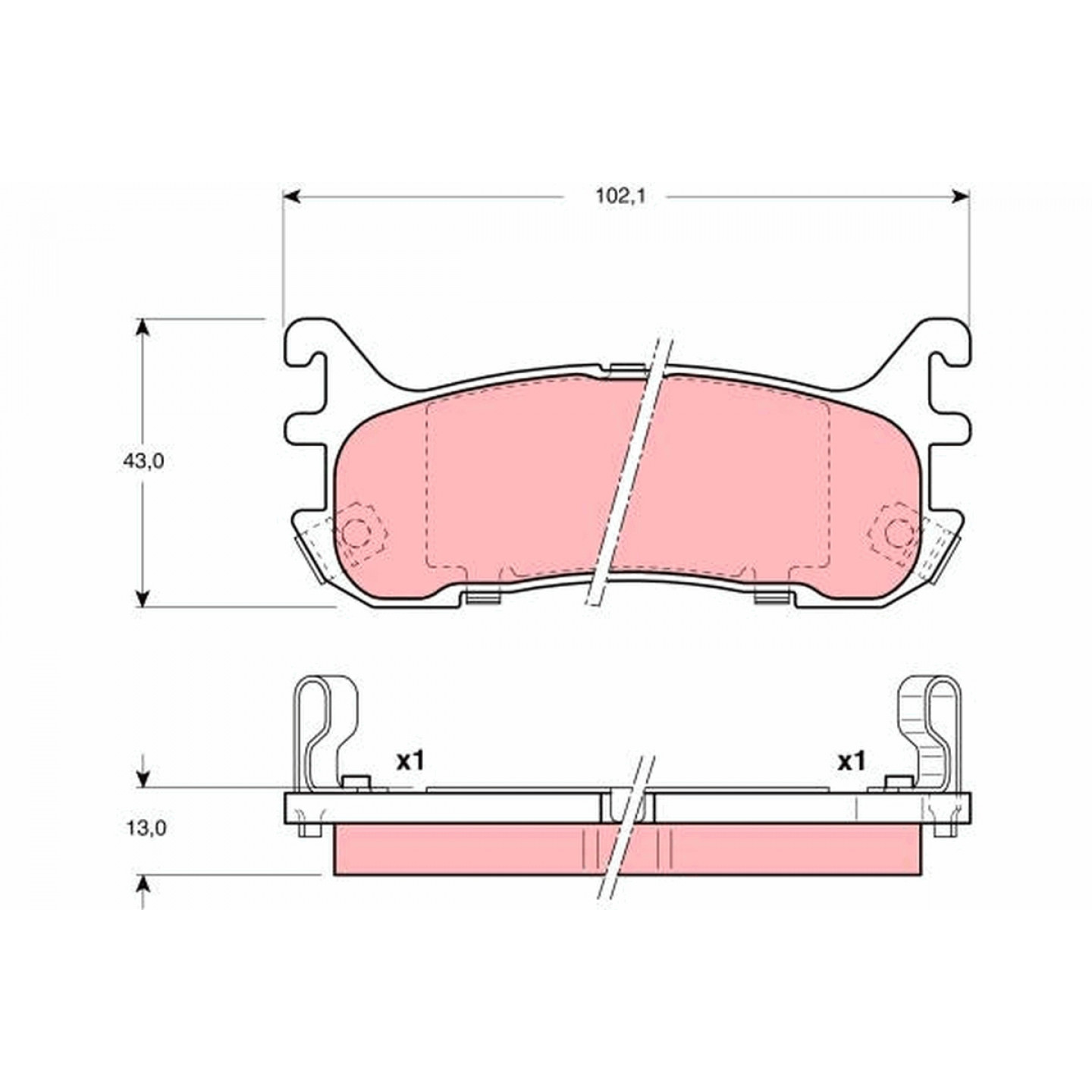 ASHIKA 51-03-391 Kit pastiglie freni MAZDA 323, MX-5
