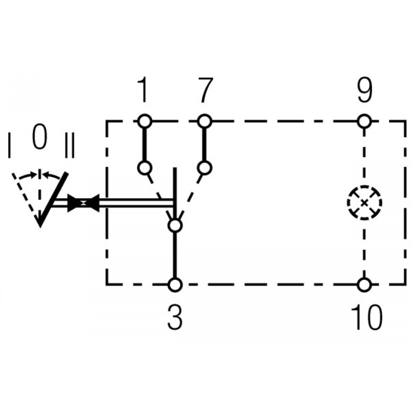 HELLA Interruttore/Comando/Innesto - Comando rovesciamento - Variante di dotaz.: I->0<-II - N° raccordi: 8 - 6GM 004 570-221