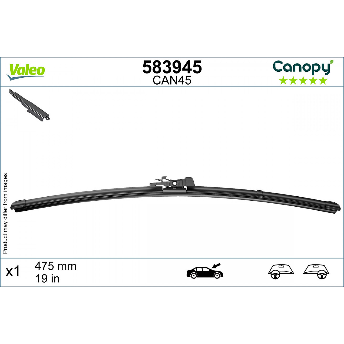Swf 262205 Spazzola Tergicristallo Flat Blade – 19 Pollici (475 Mm)