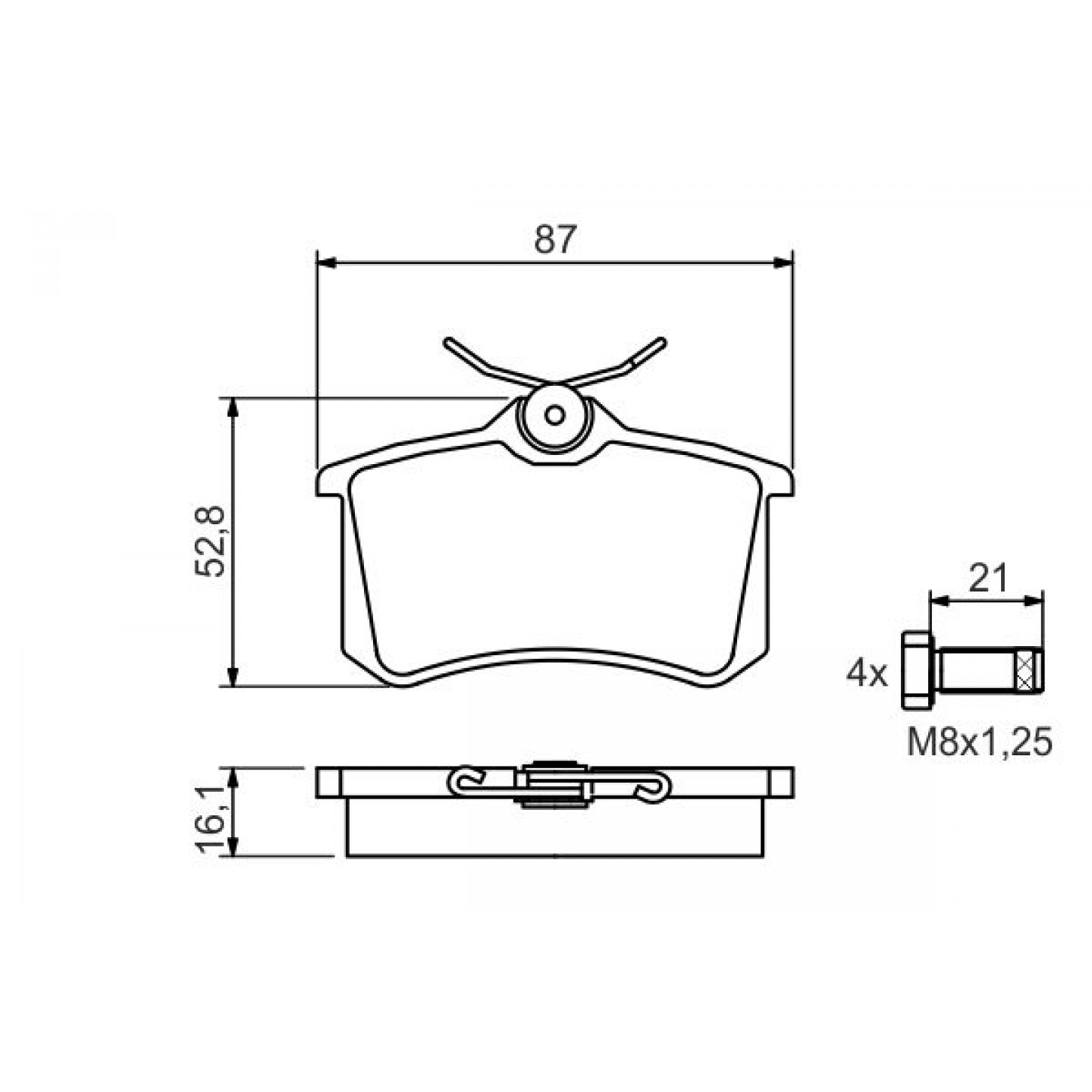 Kit De Plaquettes De Frein Arrière BOSCH 0 986 494 735 - Pour Renault Mégane III Et Modèles Compatibles - 11