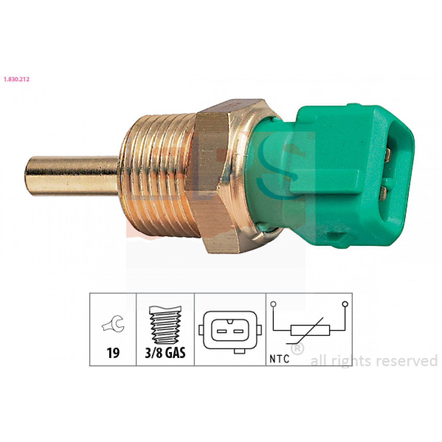 82401 Sensore temperatura del refrigerante Chrysler Voya Meat & Doria