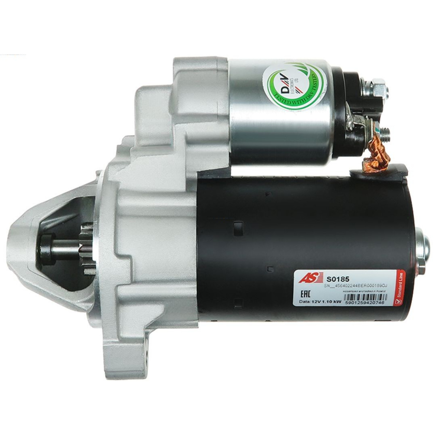 ASPL S0185 Motorino Di Avviamento – Ricambio Auto Con 3 Fori Filettati, Lunghezza 76 Mm
