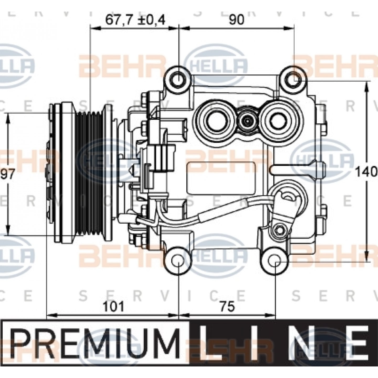 Kompressor, Klimaanlage HELLA 8FK 351 134-221