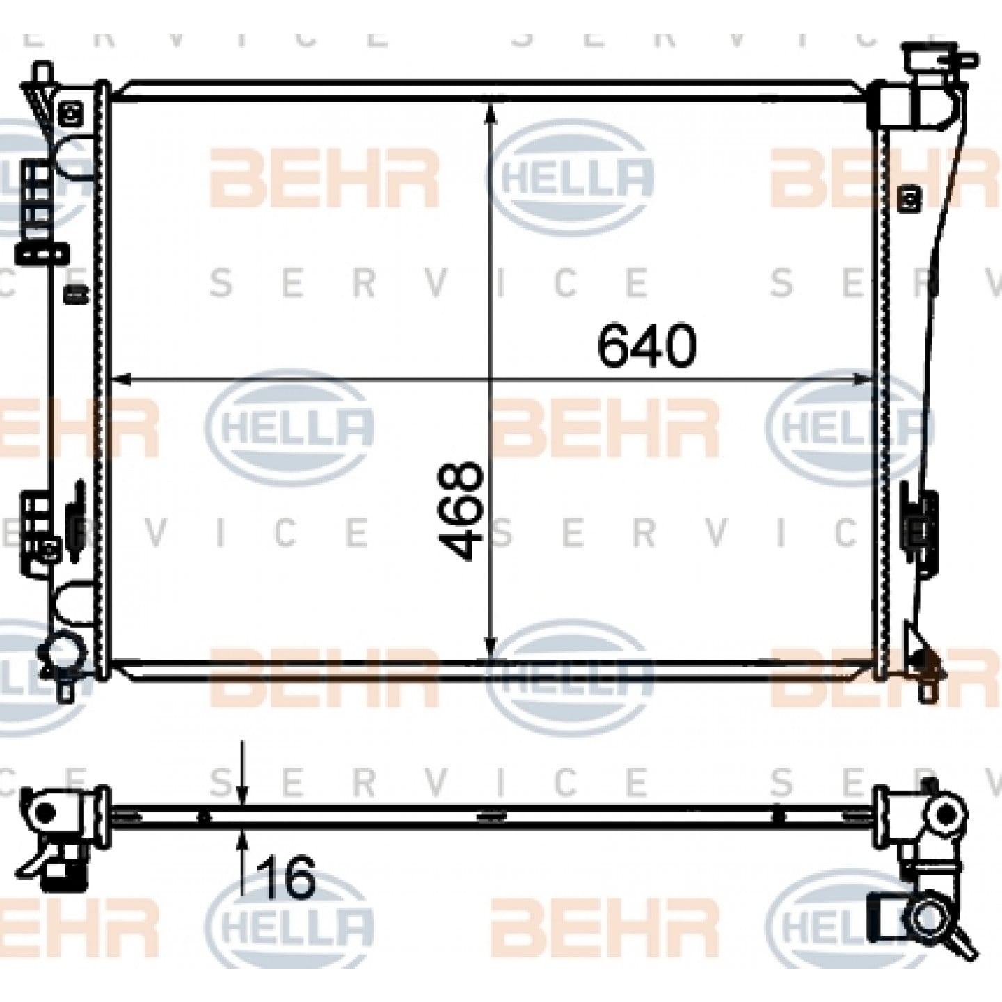 Radiateur HELLA 8MK 376 735-251