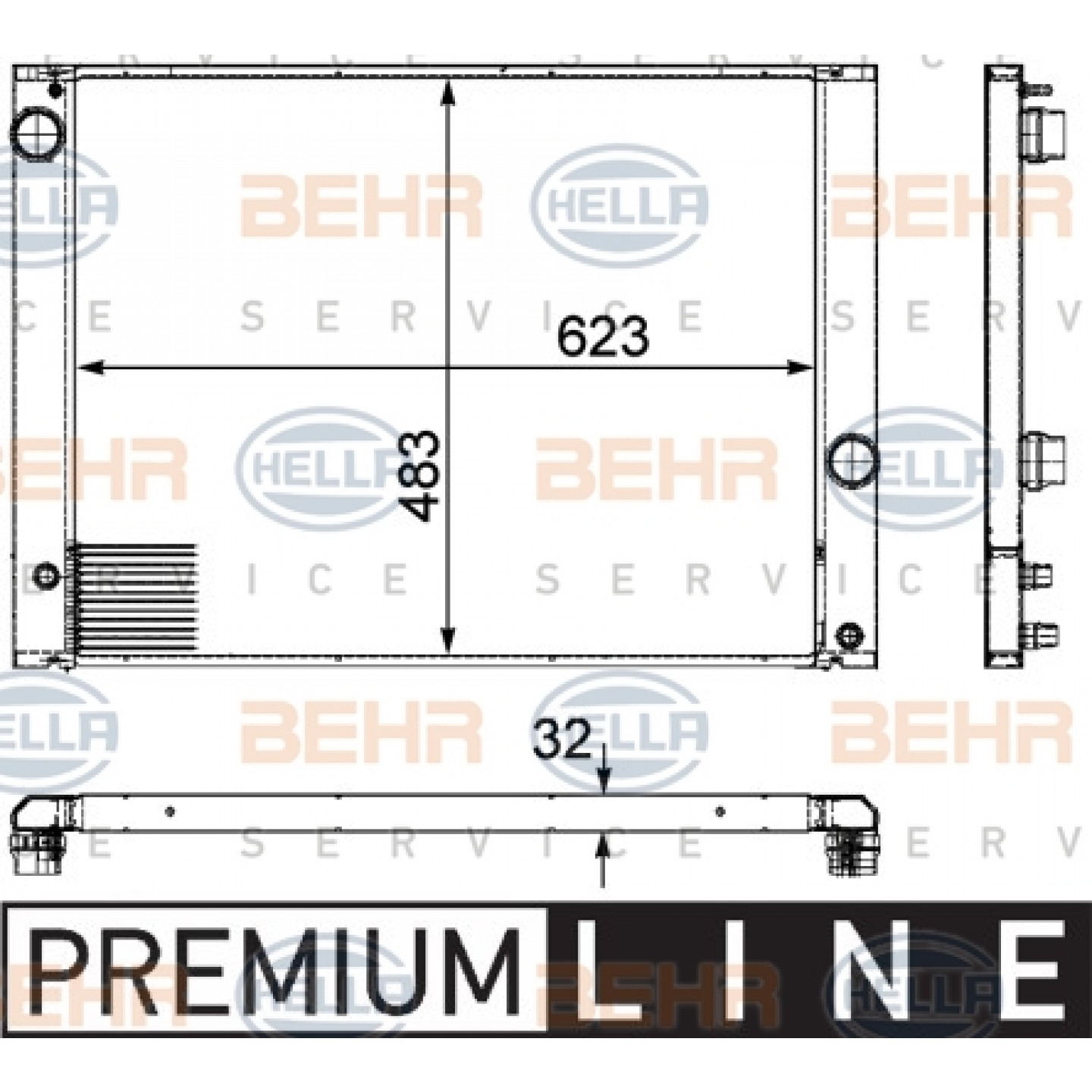 Hella 8MK 376 790-051 Radiatore