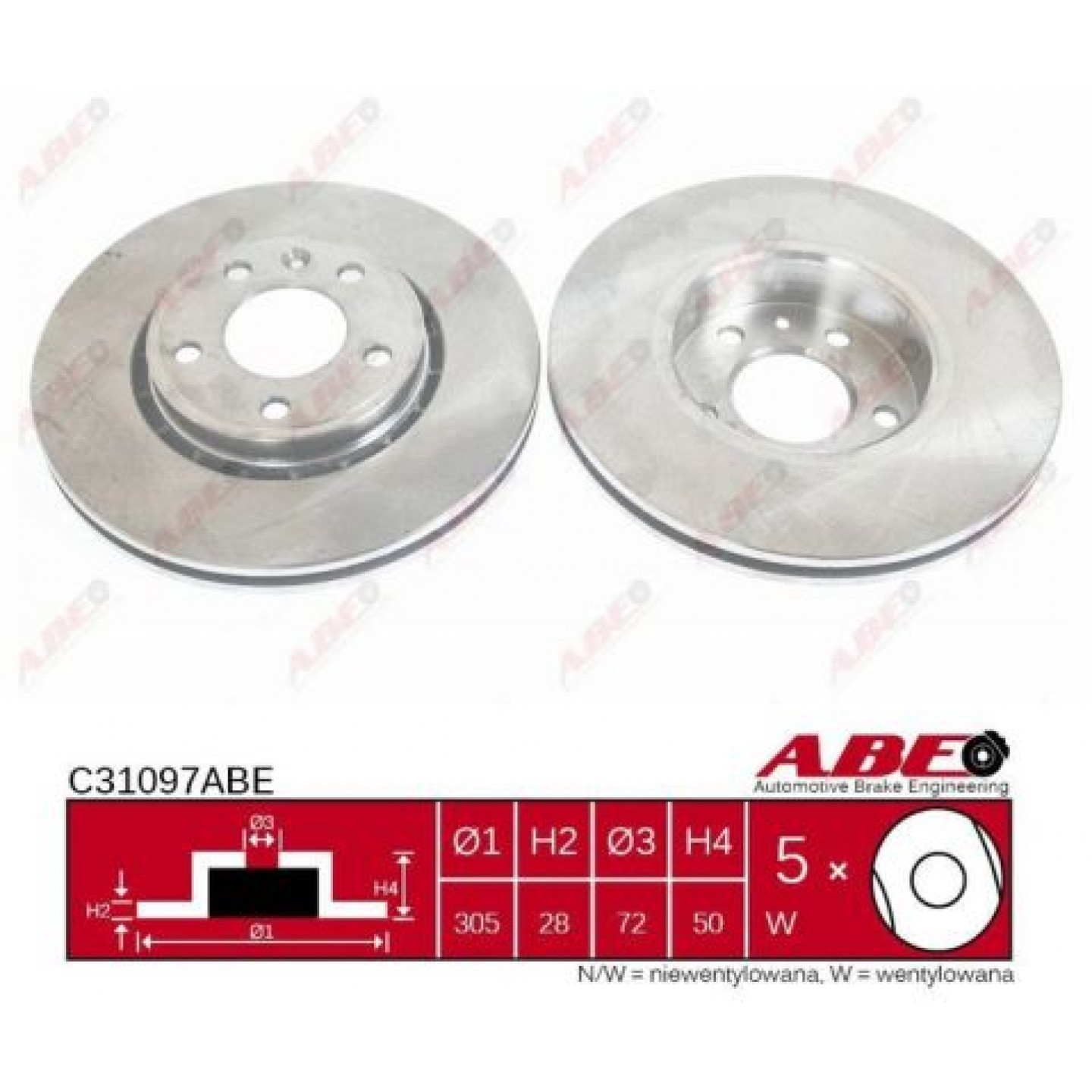 Disque de frein ABE C31097ABE