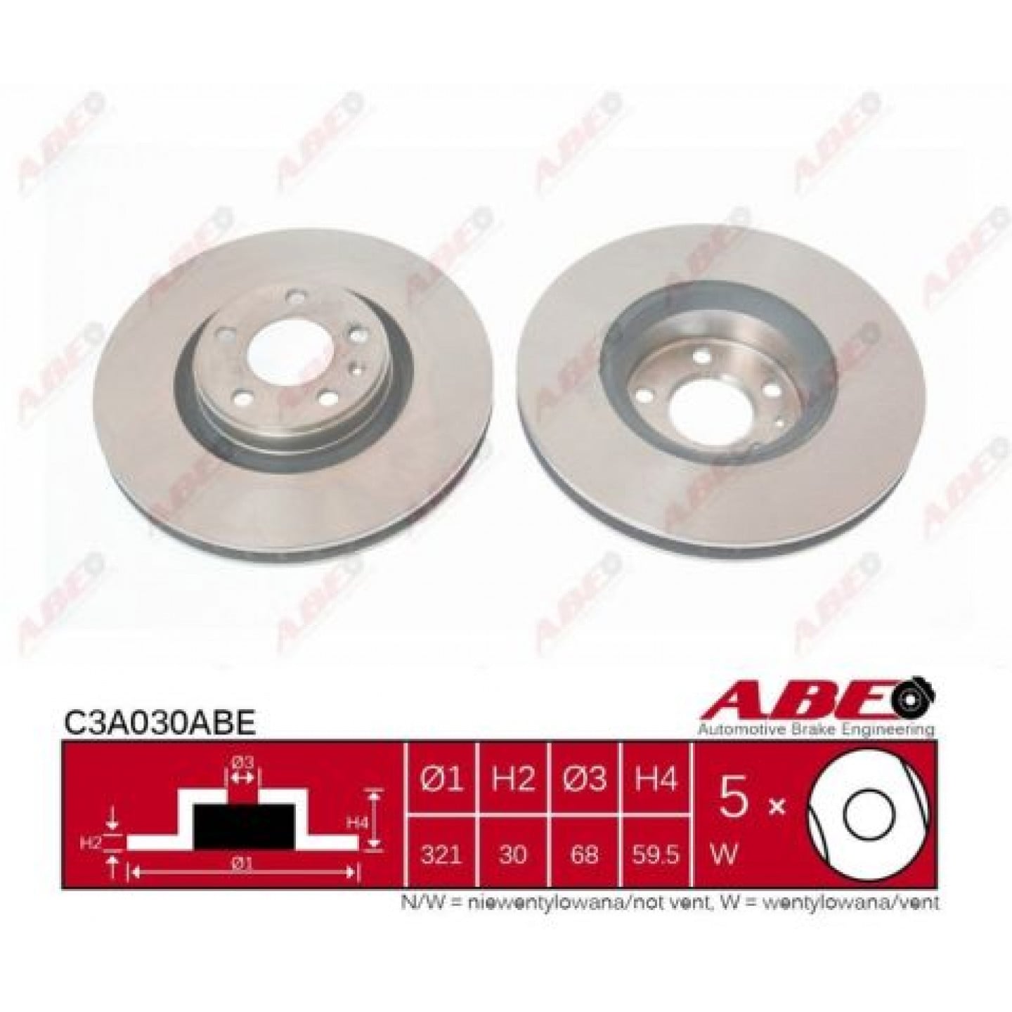 Remschijf ABE C3A030ABE