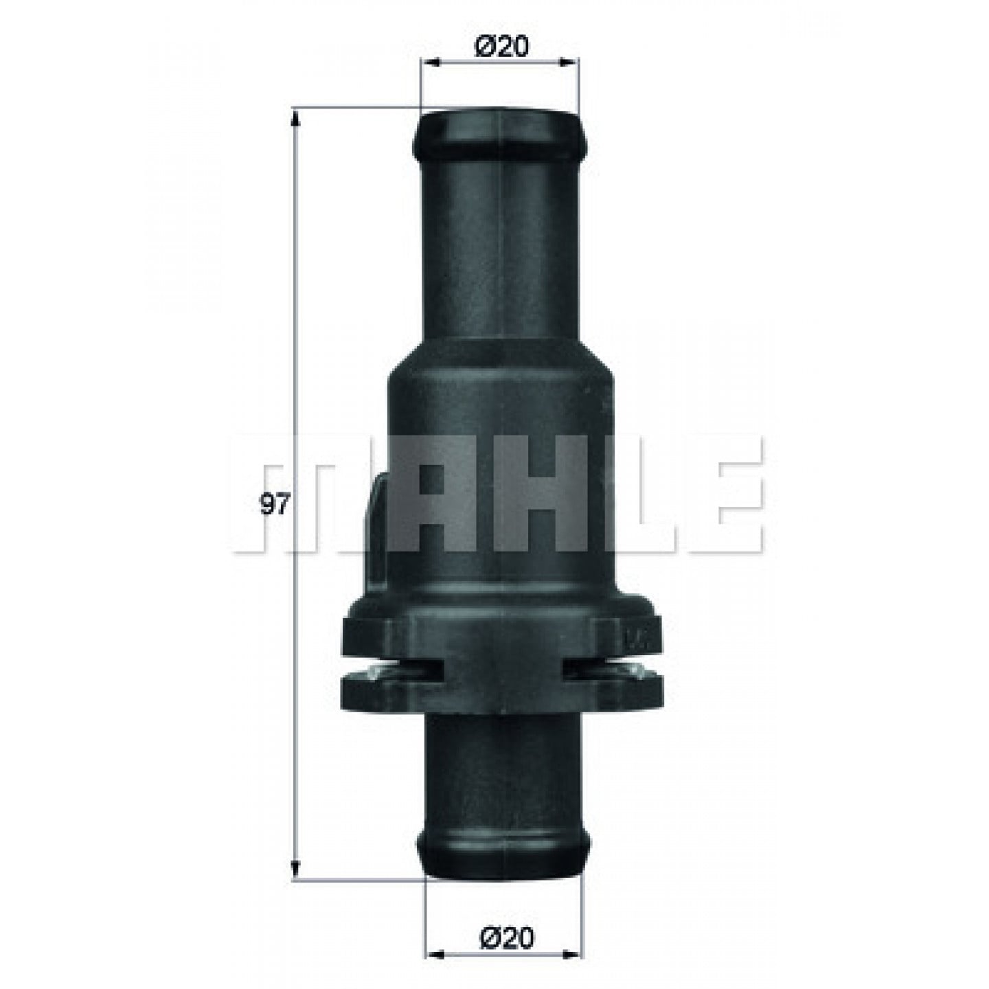 Behr Thermot-Tronik Thermostat D'eau TH 5 80 - 80°C - Compatible VW Audi Seat - Équivalent VW 4E0 121 113