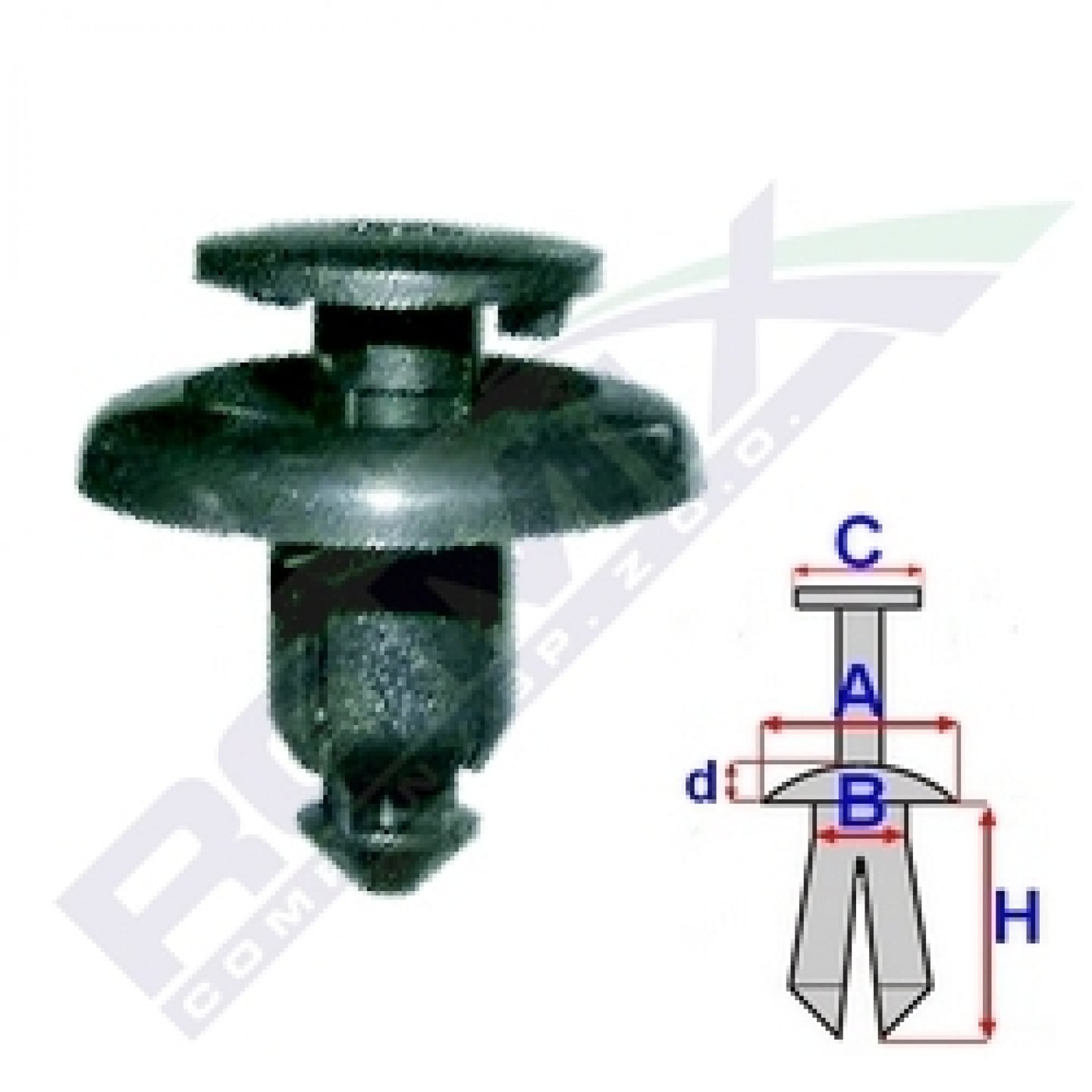 Grampos de guarnição ROMIX B25636 LEXUS, MAZDA, NISSAN, SUBARU
