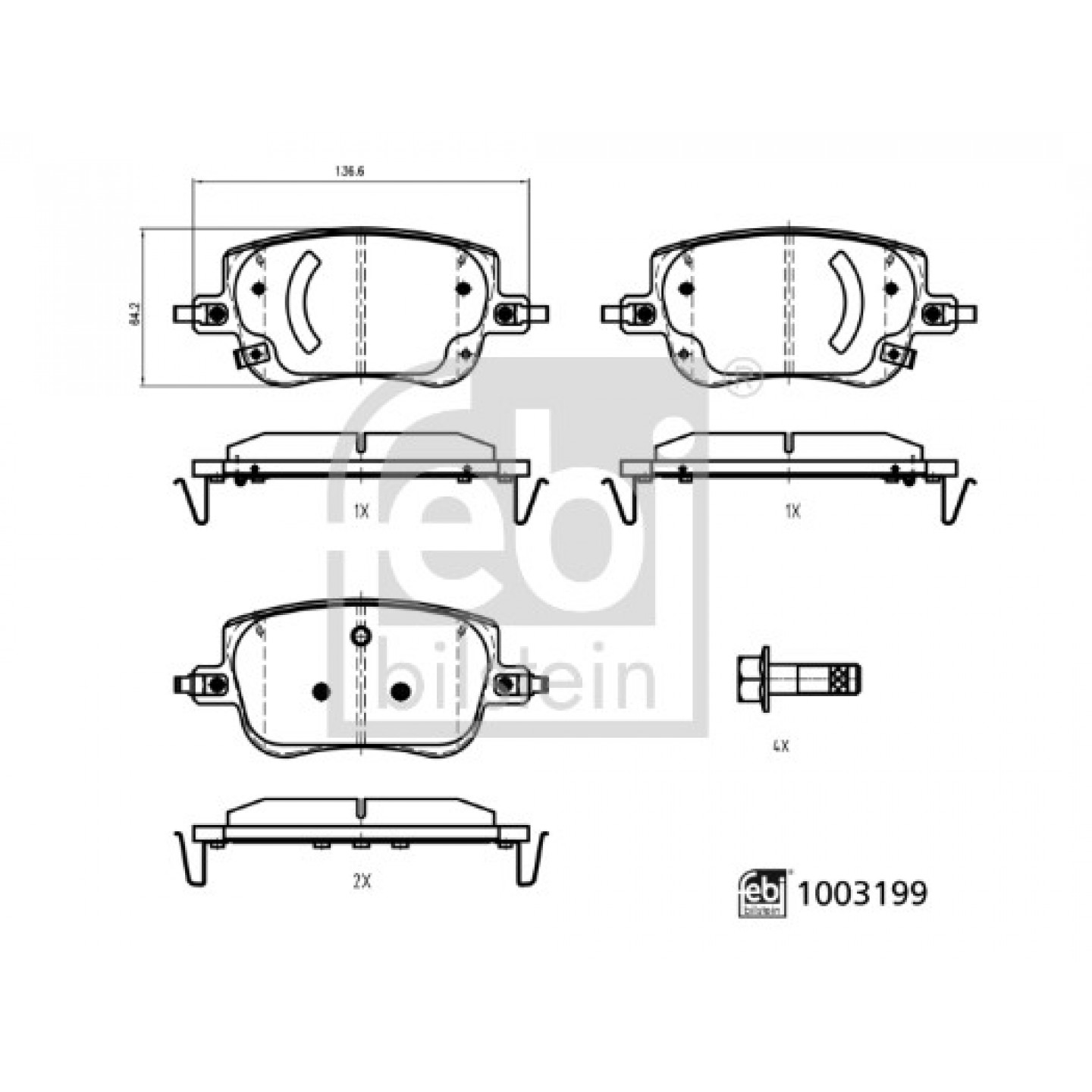 Bremseklodser FEBI BILSTEIN 1003199