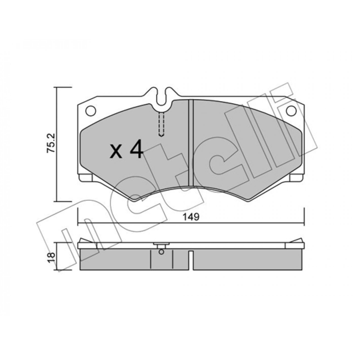 Metelli Kit Pastiglie Freno, Freno A Disco 22-0014-0