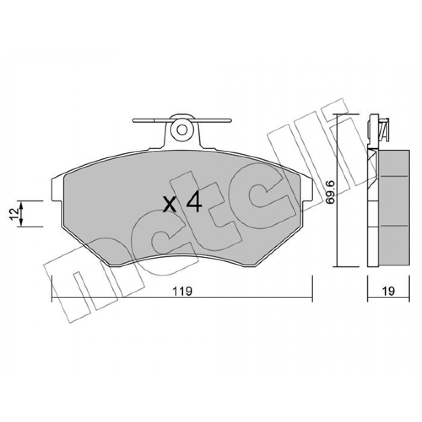 Metelli Kit Pastiglie Freno, Freno A Disco 22-0050-2