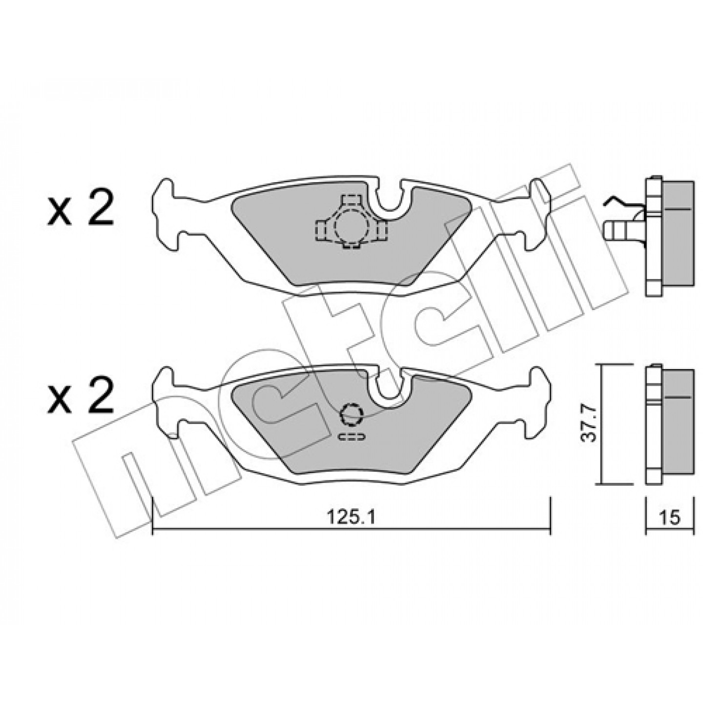 Bremsbelagsatz, Scheibenbremse METELLI 22-0070-0