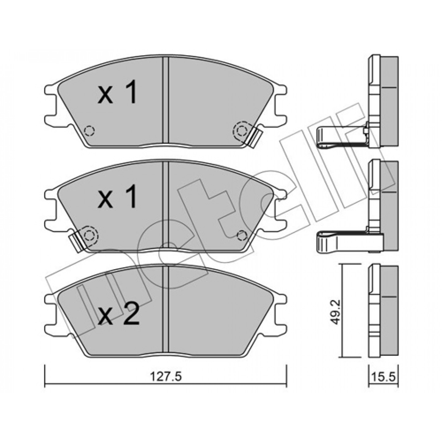 Metelli Remblokkenset, Schijfrem 22-0081-1