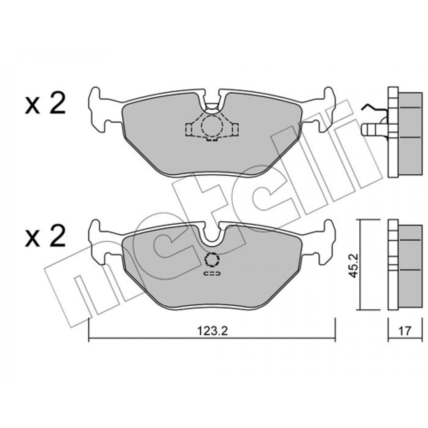 Metelli Kit Pastiglie Freno, Freno A Disco 22-0125-0
