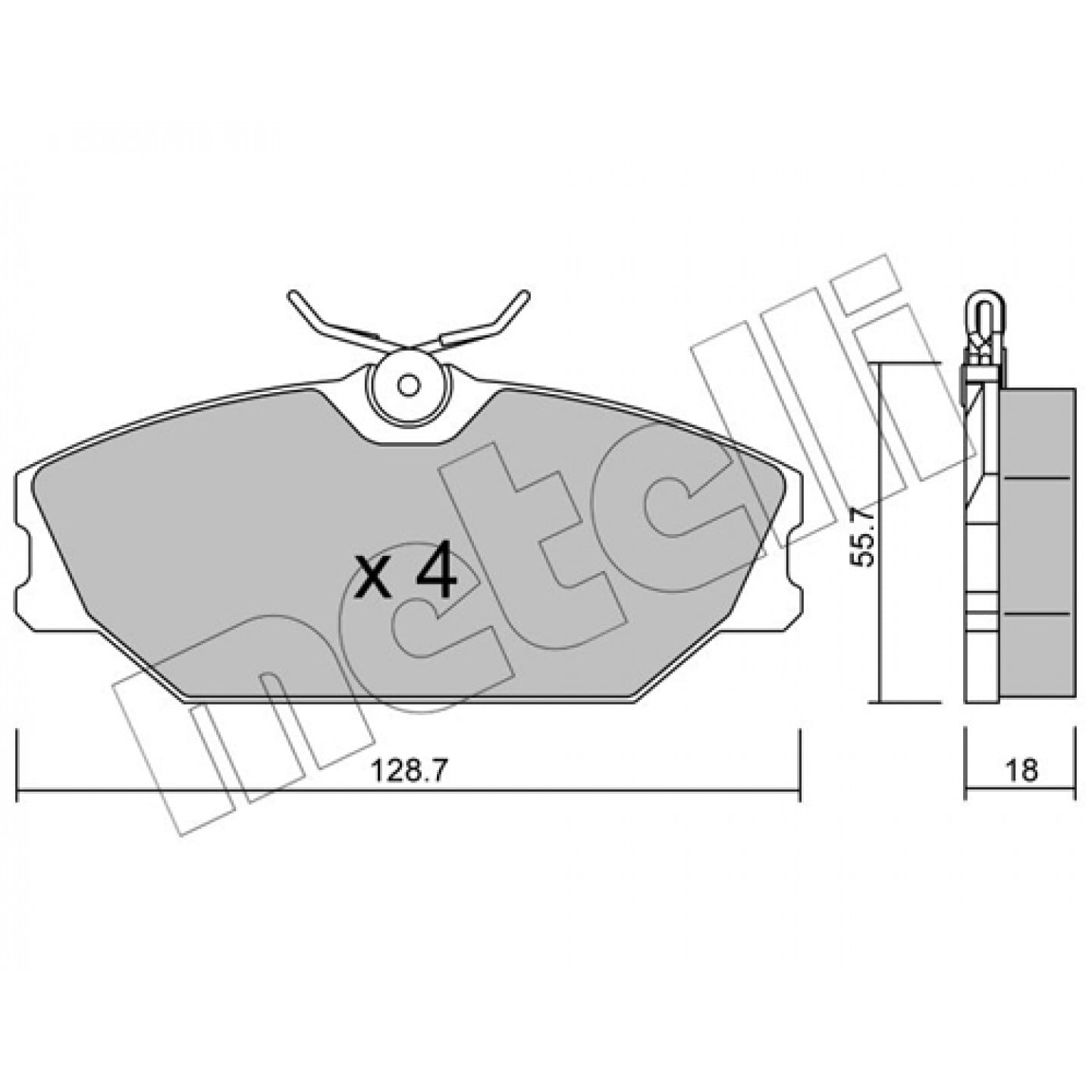 Metelli Kit Pastiglie Freno, Freno A Disco 22-0142-2