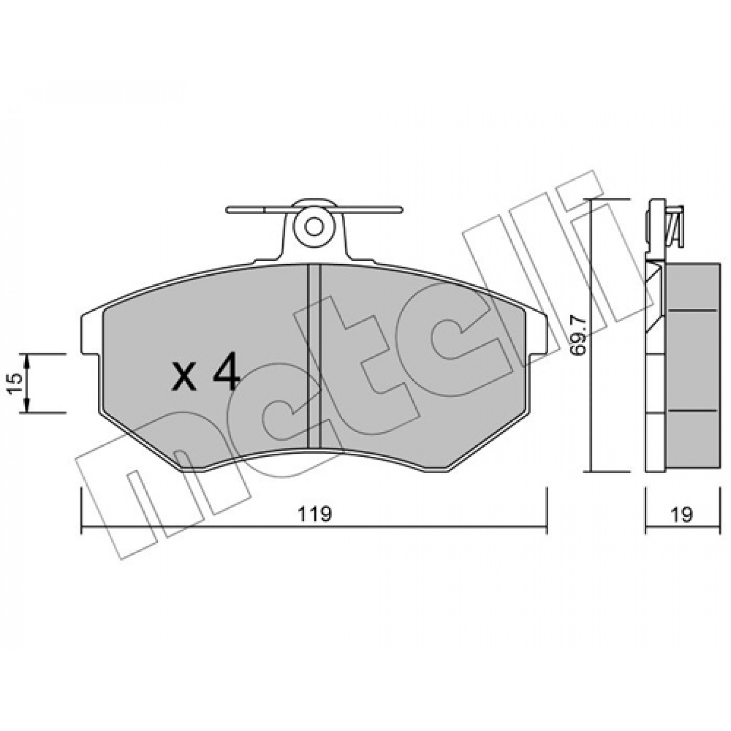 Bremsbelagsatz, Scheibenbremse METELLI 22-0148-0