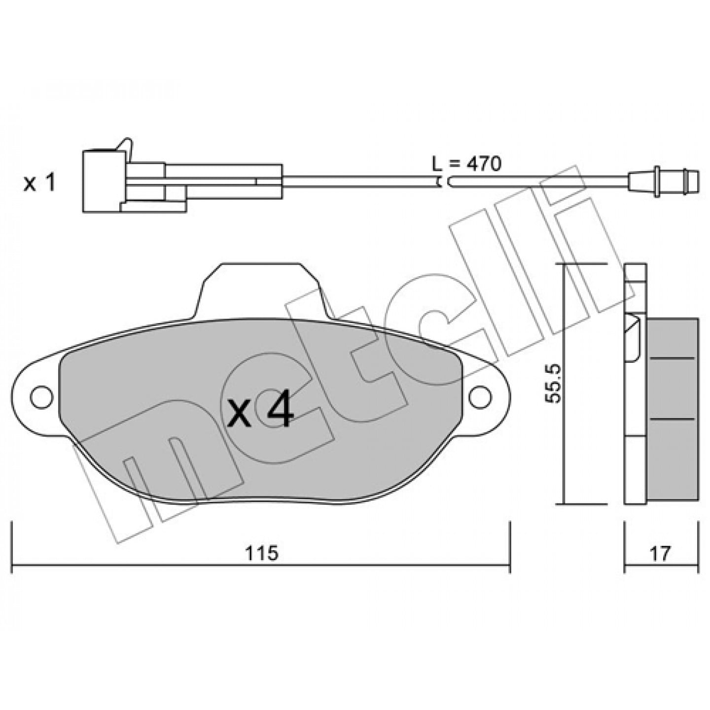 Metelli Kit Pastiglie Freno, Freno A Disco 22-0159-0
