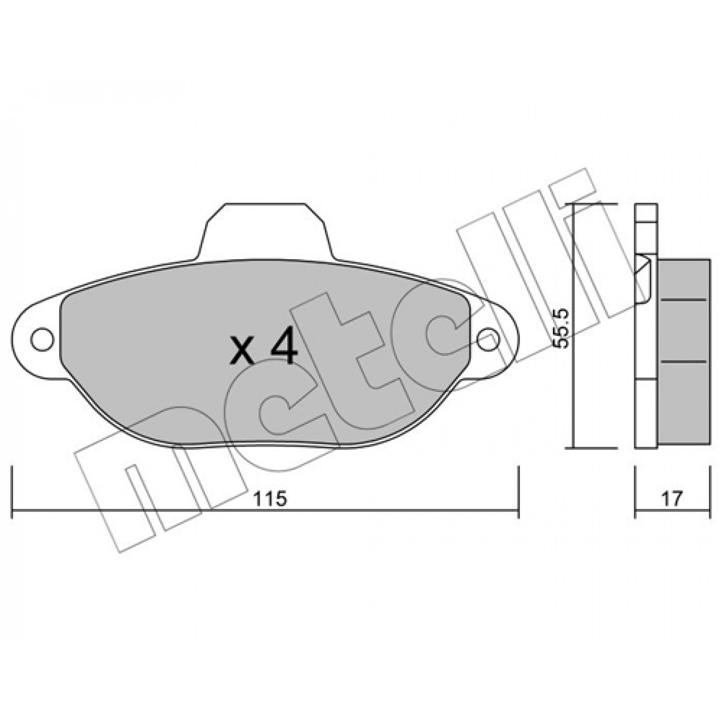 Metelli Remblokkenset, Schijfrem 22-0159-1