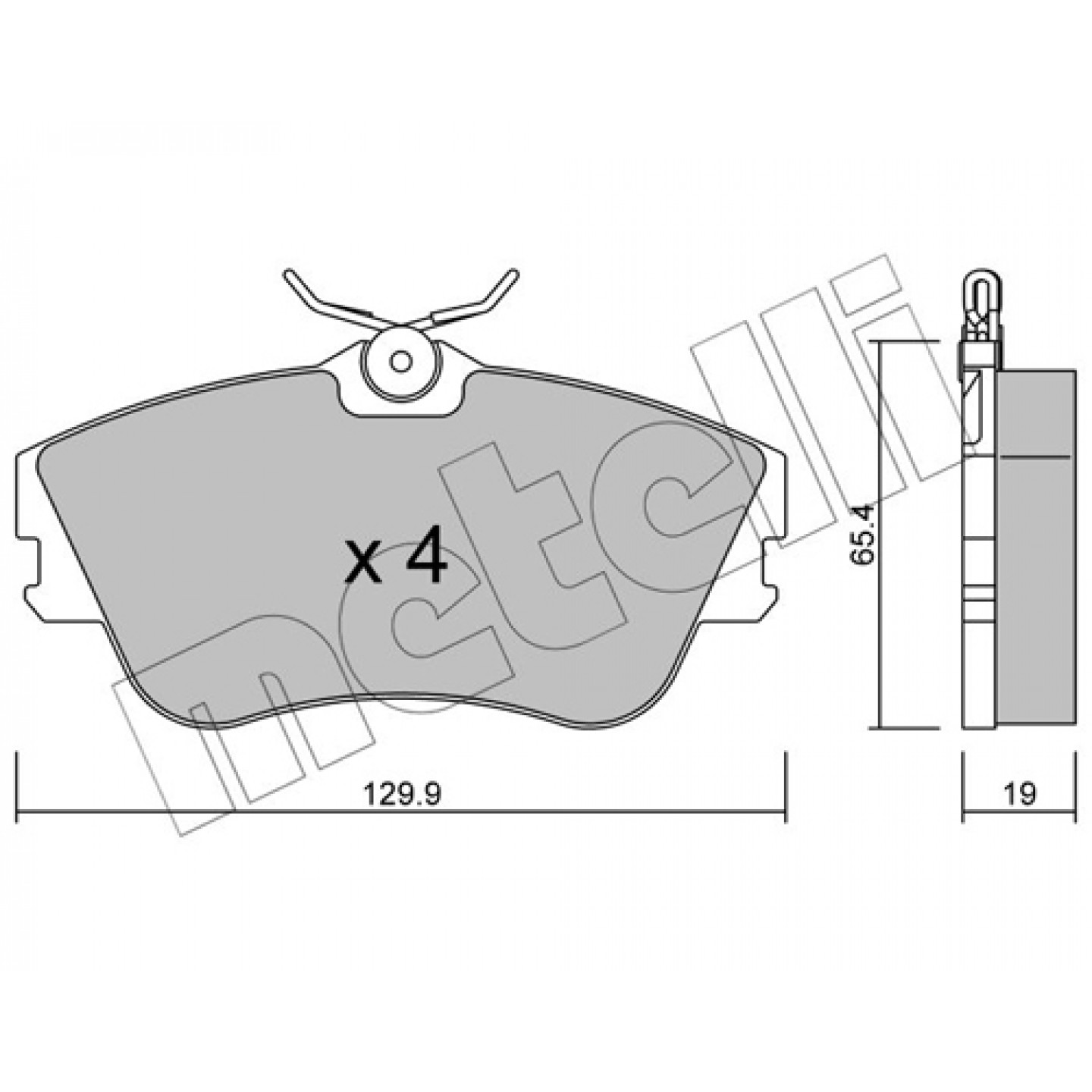 Bremsbelagsatz, Scheibenbremse METELLI 22-0164-0