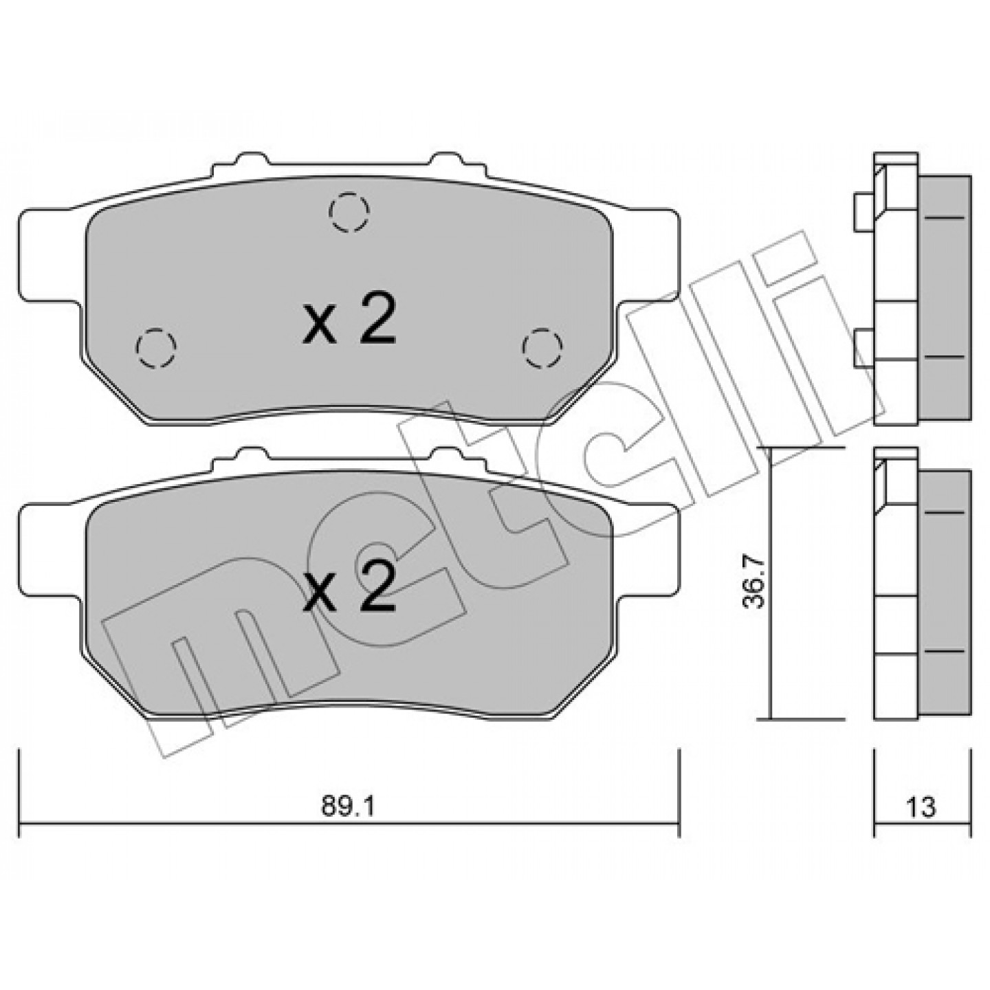 Metelli Remblokkenset, Schijfrem 22-0176-0