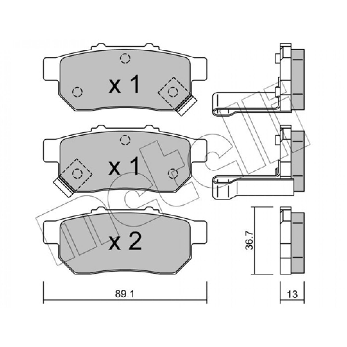Metelli Kit Pastiglie Freno, Freno A Disco 22-0176-1