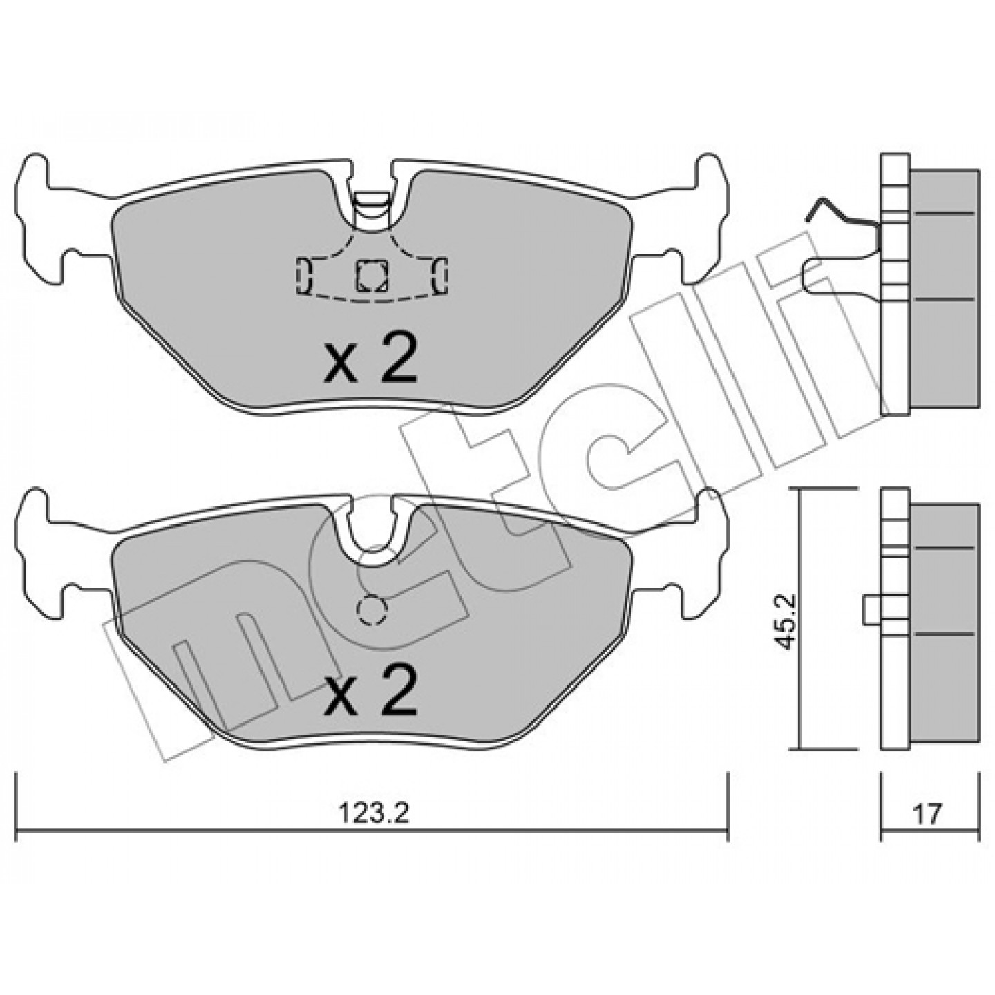 Bremsbelagsatz, Scheibenbremse METELLI 22-0180-0