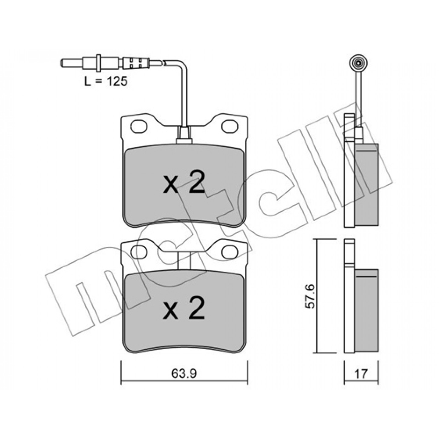 Metelli Kit Pastiglie Freno, Freno A Disco 22-0192-0