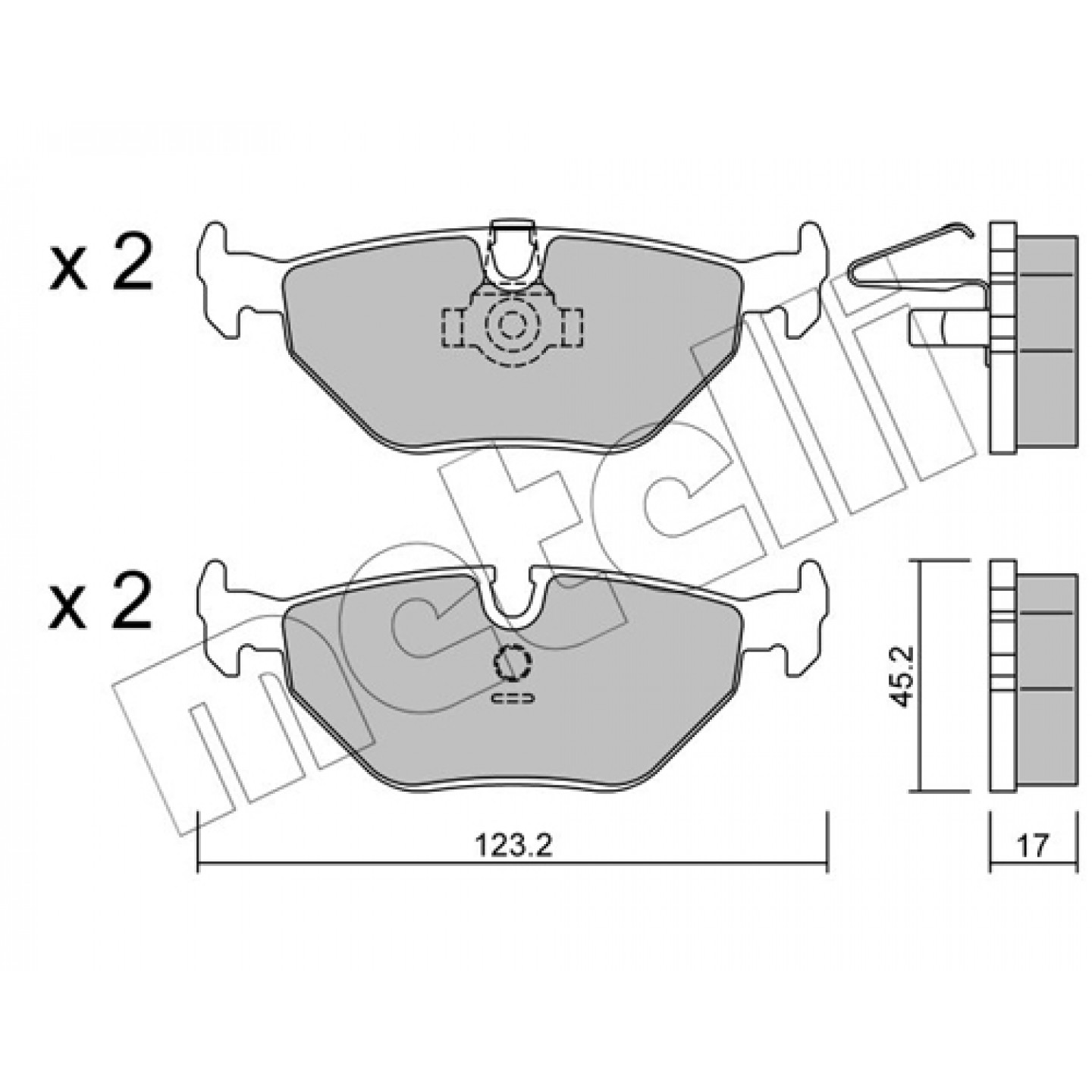 Bremsbelagsatz, Scheibenbremse METELLI 22-0210-0