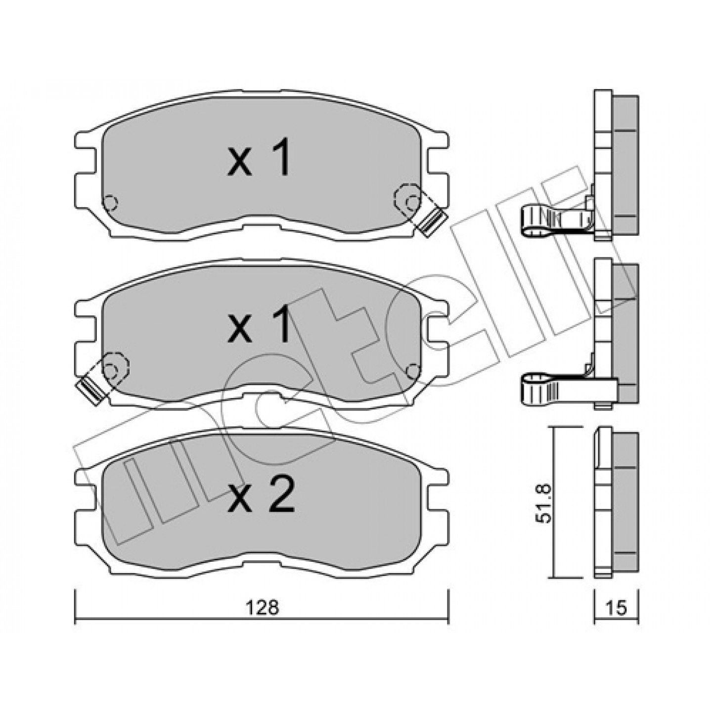 Metelli Kit Pastiglie Freno, Freno A Disco 22-0224-0