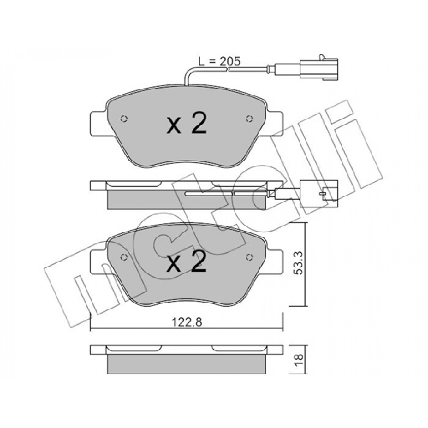 Metelli Remblokkenset, Schijfrem 22-0321-3