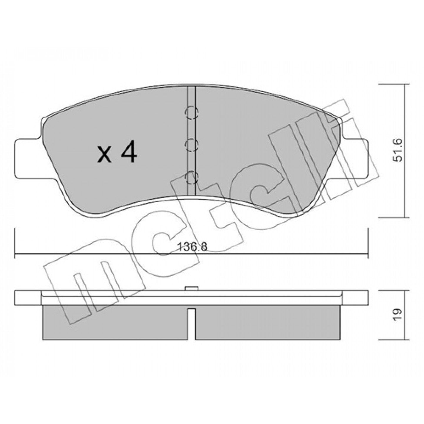 Bremsbelagsatz, Scheibenbremse METELLI 22-0327-0