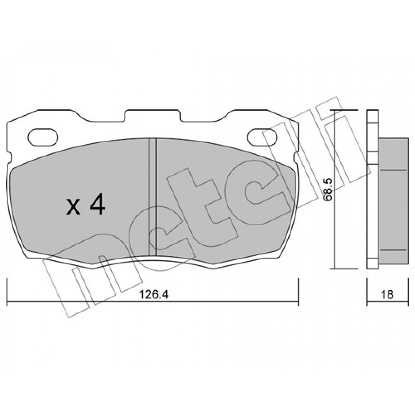 Metelli Remblokkenset, Schijfrem 22-0352-0