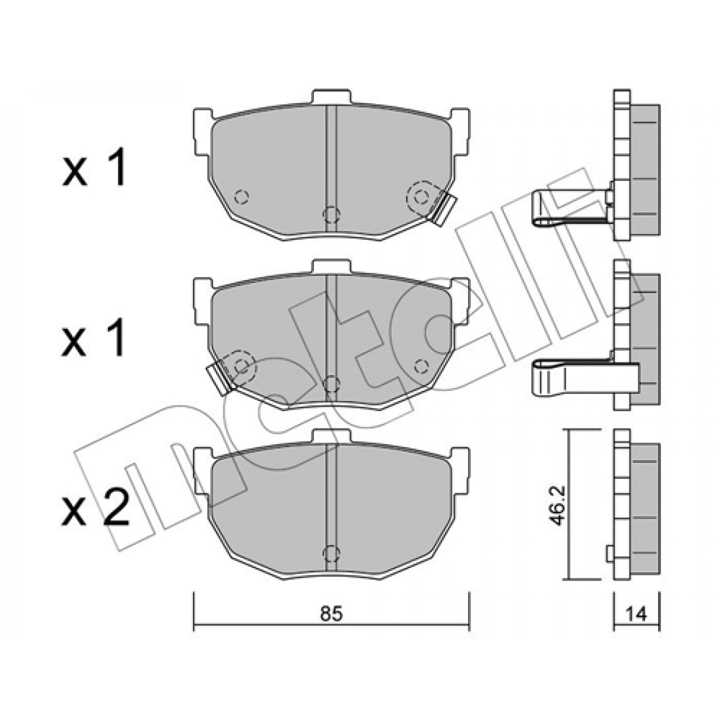 Bremseklodser METELLI 22-0362-0