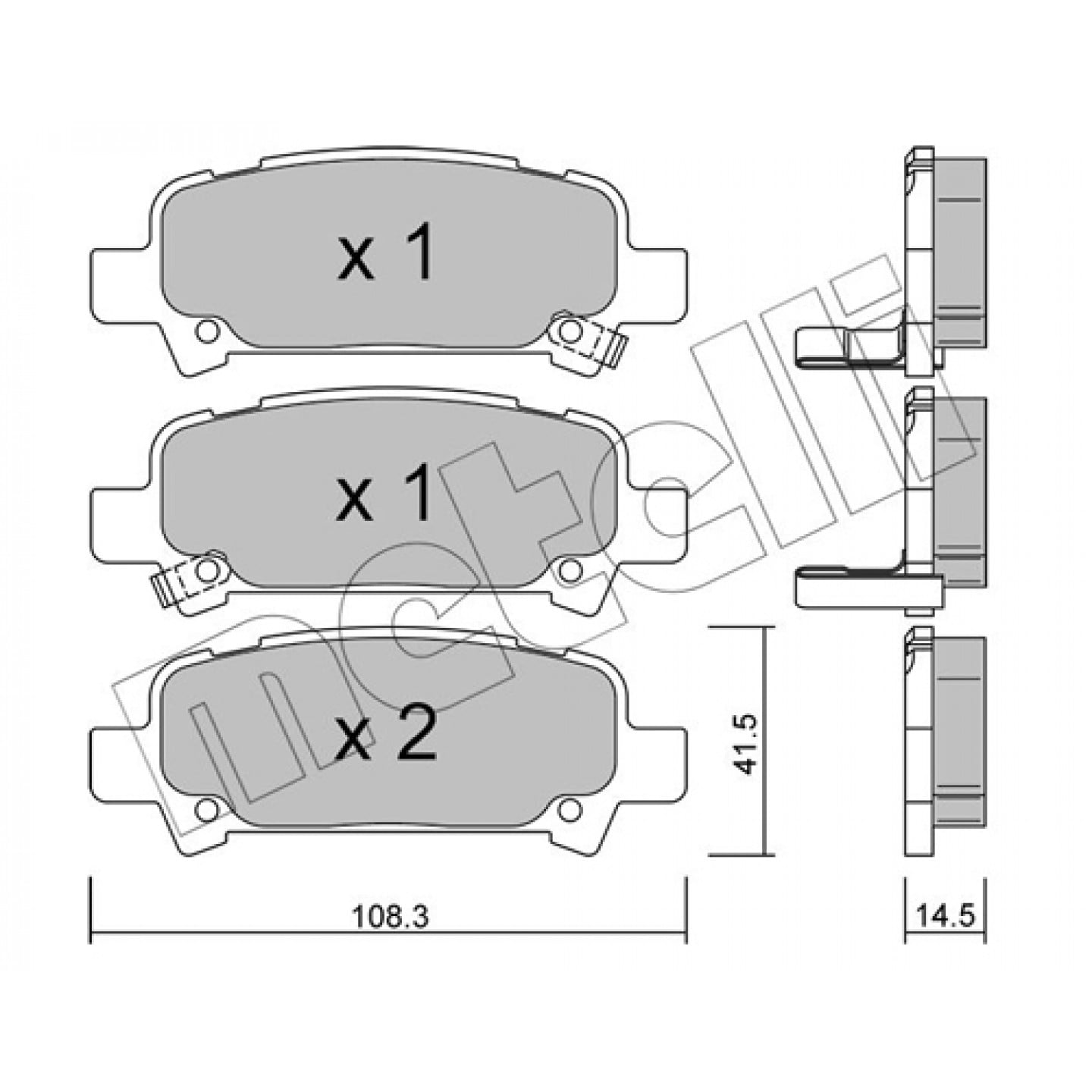Bremsbelagsatz, Scheibenbremse METELLI 22-0414-0