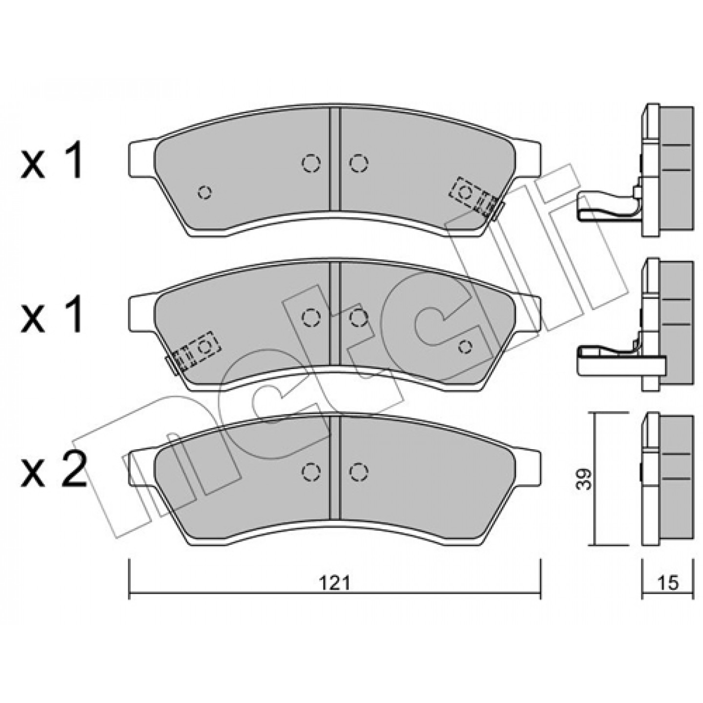 Metelli Remblokkenset, Schijfrem 22-0510-1