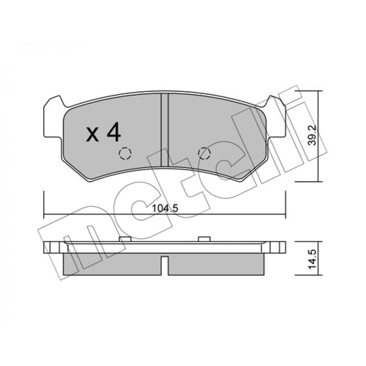 Metelli Remblokkenset, Schijfrem 22-0511-0
