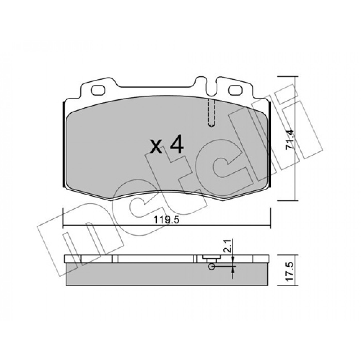 Metelli Kit Pastiglie Freno, Freno A Disco 22-0563-0