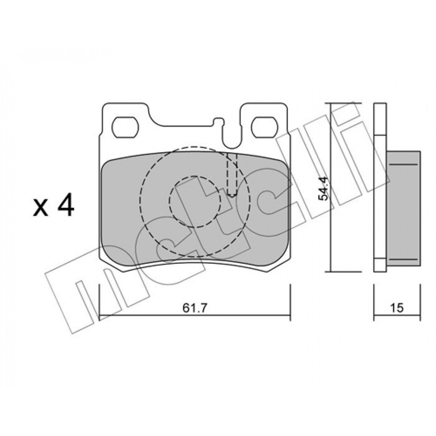 Metelli Kit Pastiglie Freno, Freno A Disco 22-0566-0