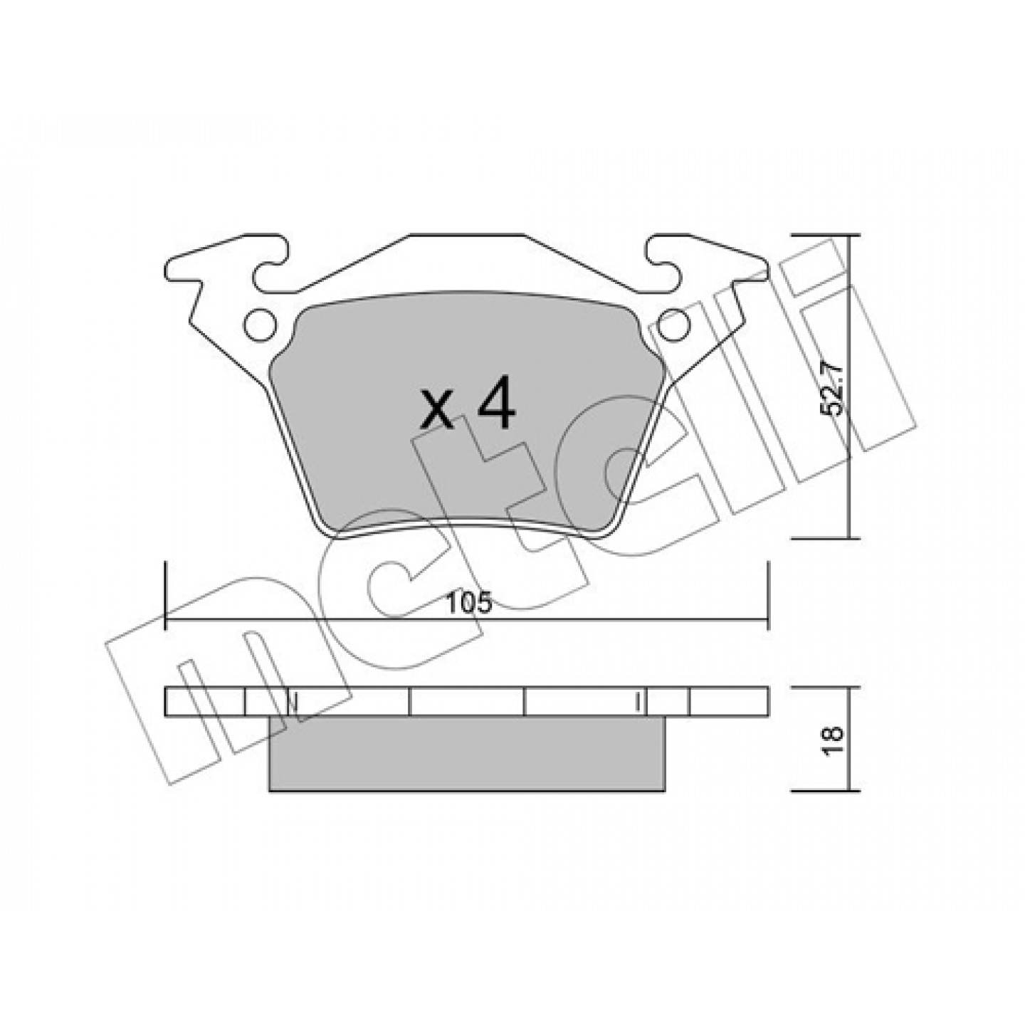 Metelli Remblokkenset, Schijfrem 22-0574-0