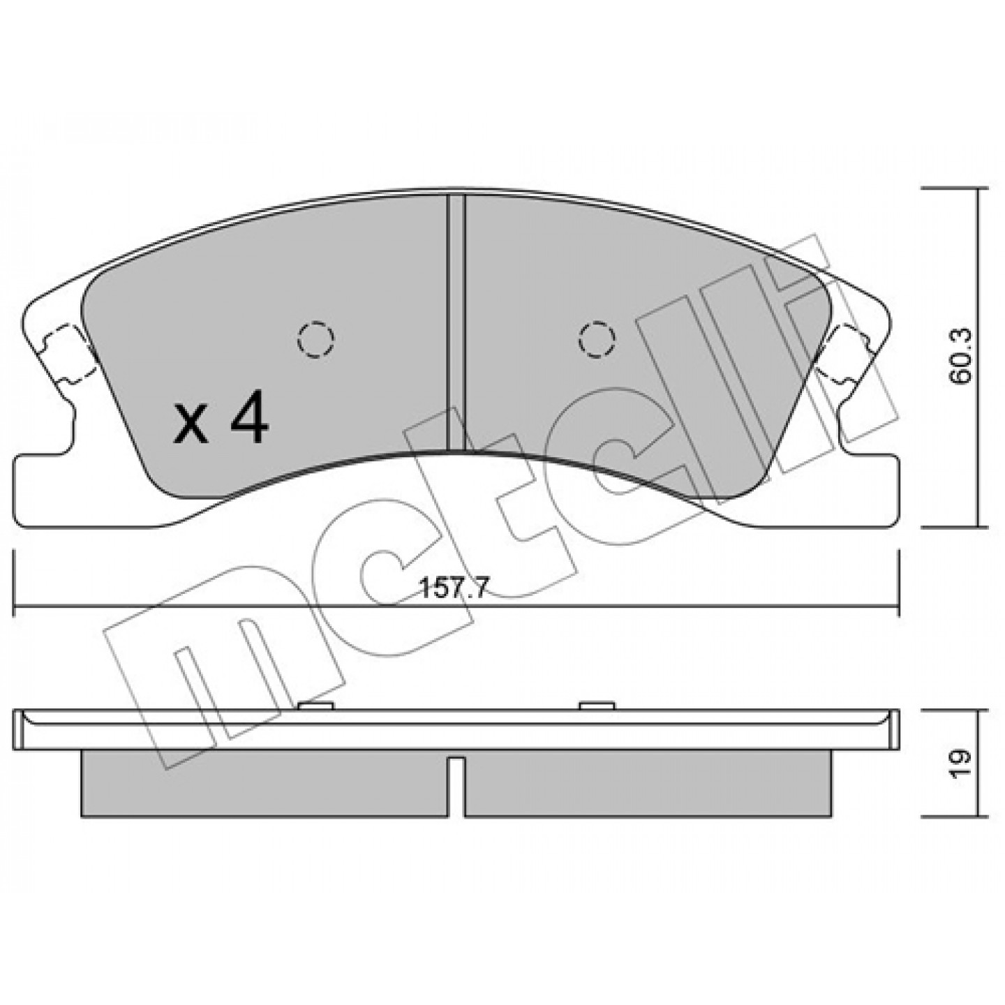 Metelli Kit Pastiglie Freno, Freno A Disco 22-0626-0