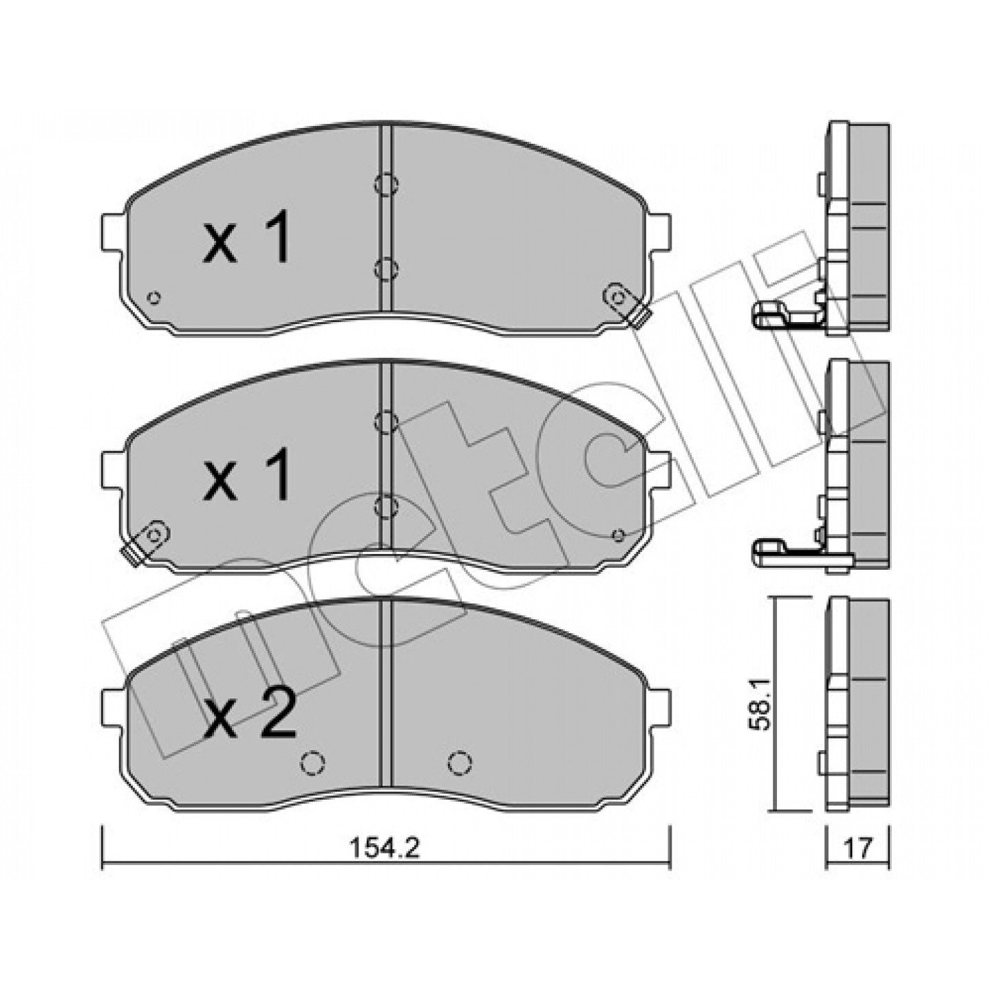 Metelli Remblokkenset, Schijfrem 22-0631-0