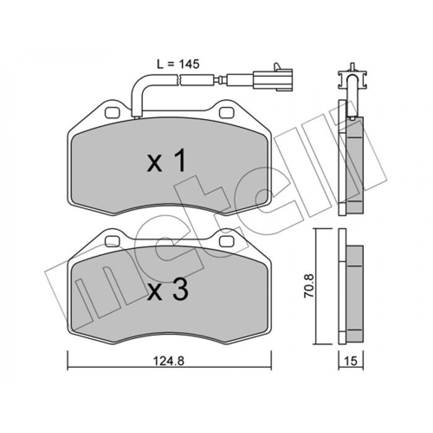 Metelli Kit Pastiglie Freno, Freno A Disco 22-0651-1