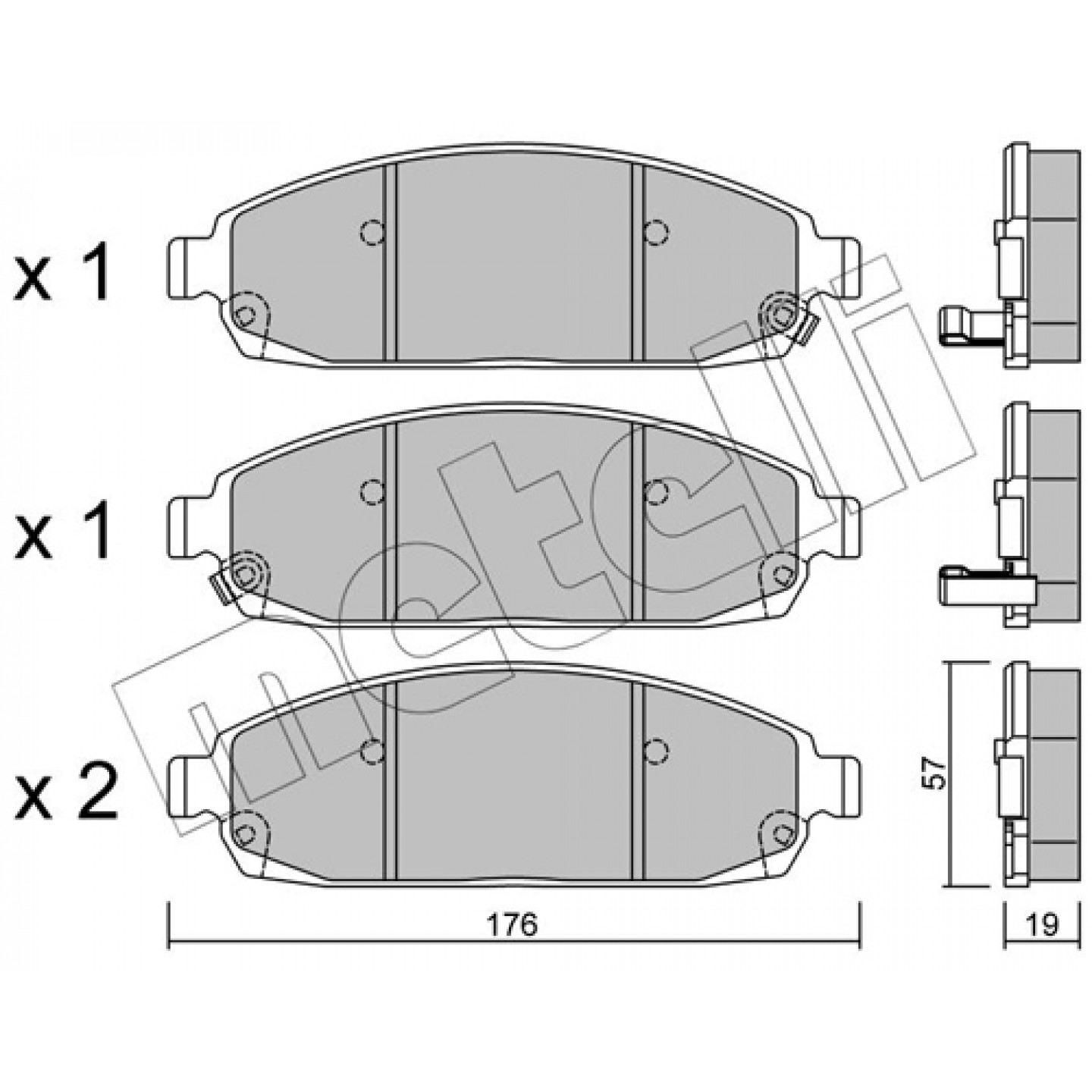 Metelli Remblokkenset, Schijfrem 22-0719-0