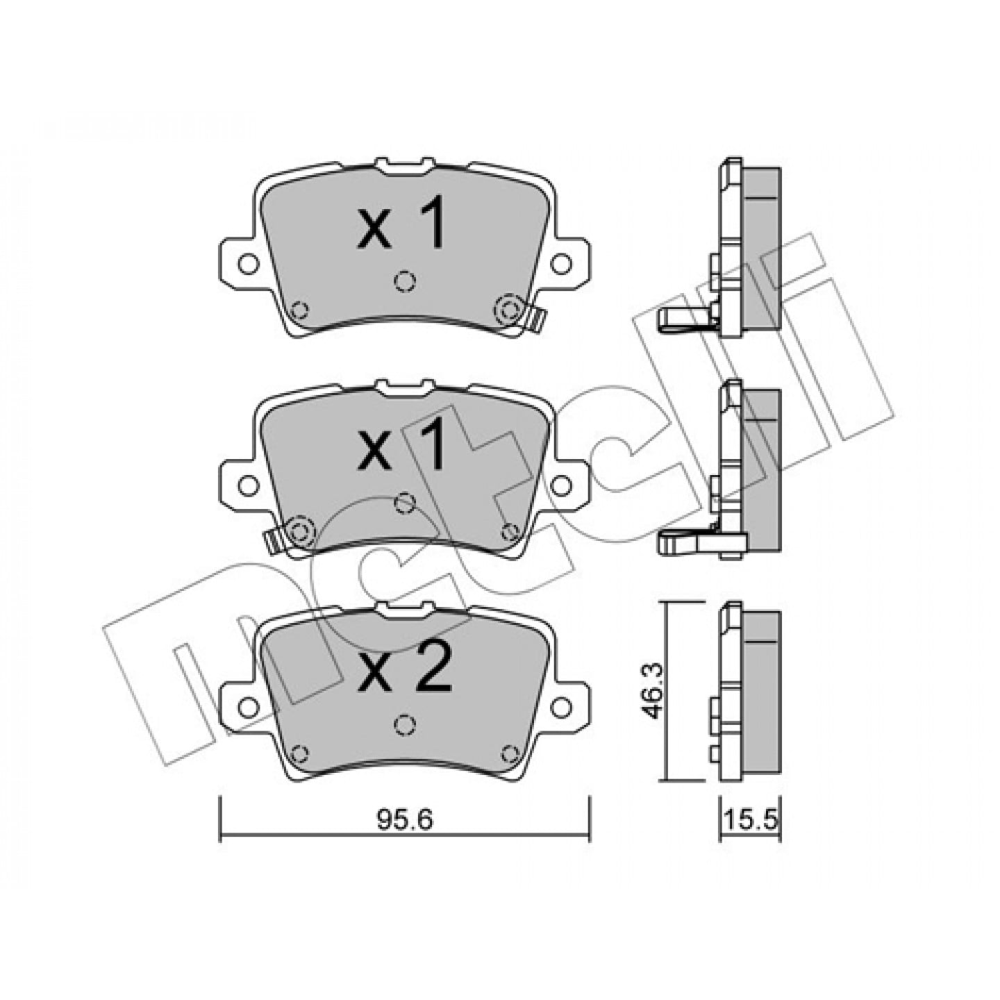 Metelli Kit Pastiglie Freno, Freno A Disco 22-0729-0