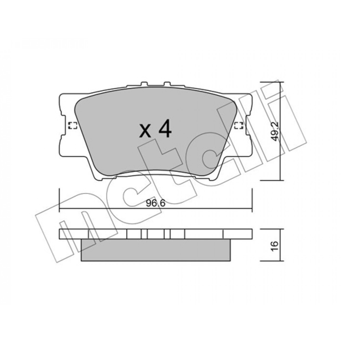 Metelli Kit Pastiglie Freno, Freno A Disco 22-0749-0