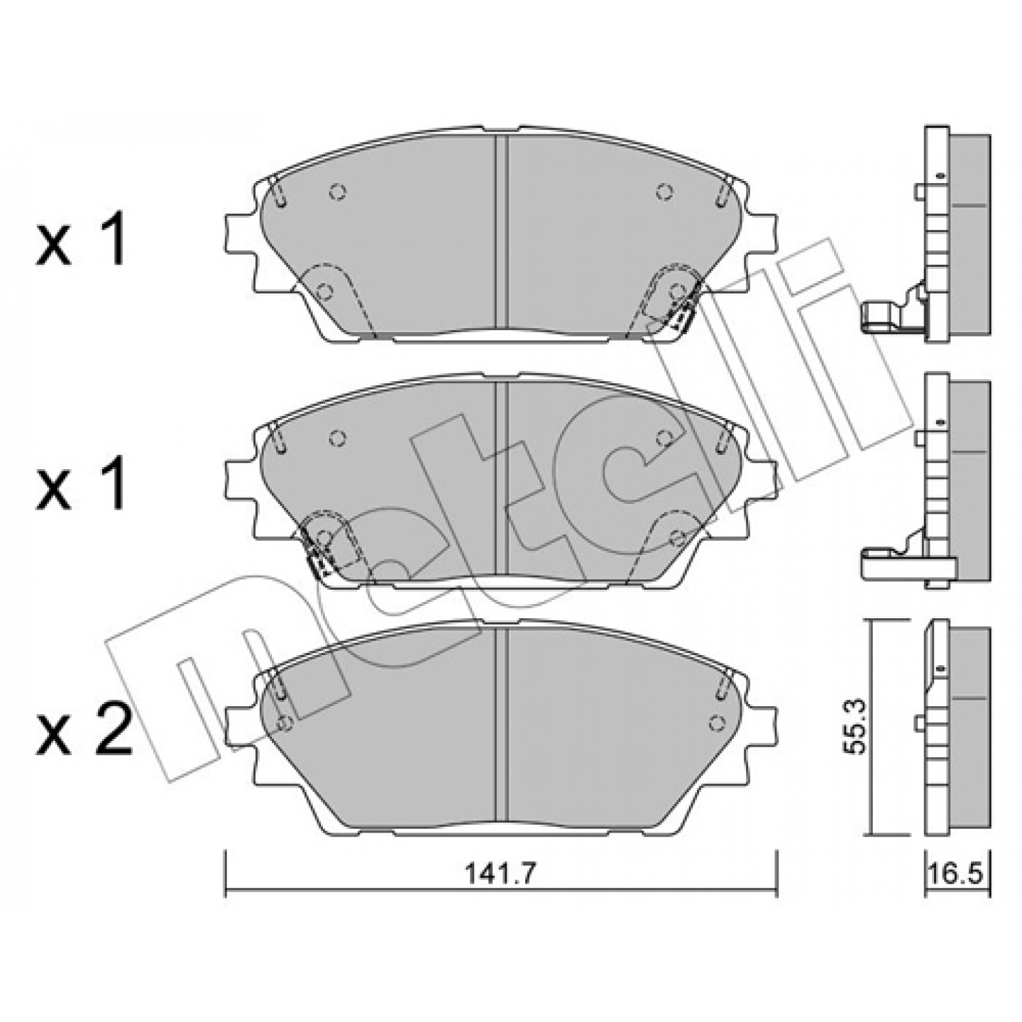 Metelli Remblokkenset, Schijfrem 22-0992-0